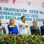 Atestiguaron el Alcalde Carlos Peña Ortiz y el Director Nacional de la DGETI Rolando de Jesús López, nueva generación del CETIS 71