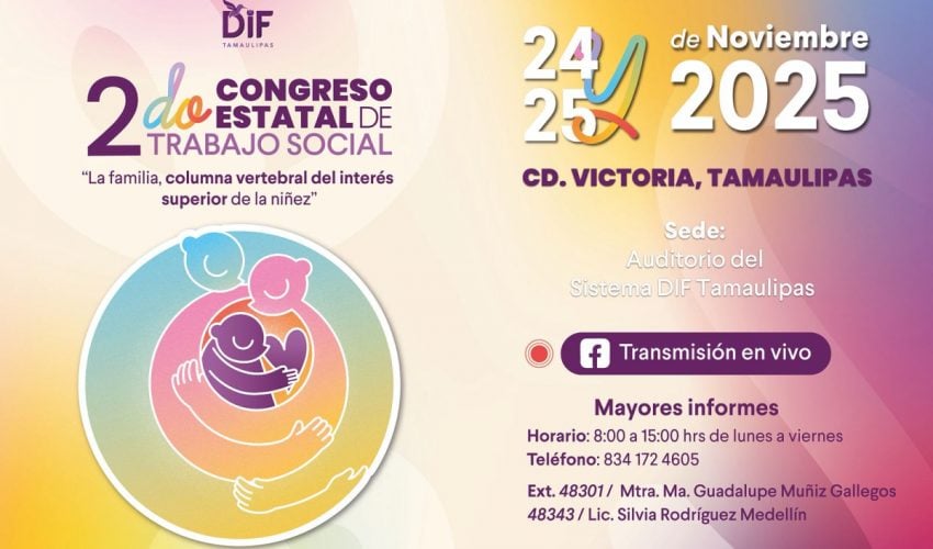DIF-133-2025.-Invita-DIF-Tamaulipas-al-Segundo-Congreso-Estatal-de-Trabajo-Social-850x500