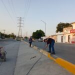 Pintaron trabajadores de Servicios Públicos de Reynosa señalización urbana