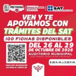 Invita Gobierno de Reynosa a jornada de trámites del SAT del 26 al 29 de octubre