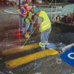 Lavó Servicios Públicos rampas y pasos peatonales del Bulevar Hidalgo